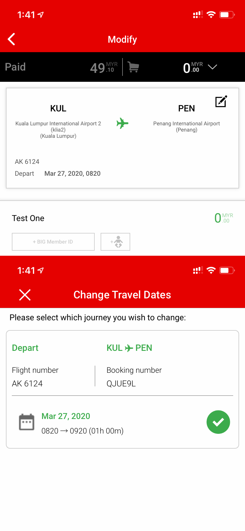 Click on Edit Icon then select flights