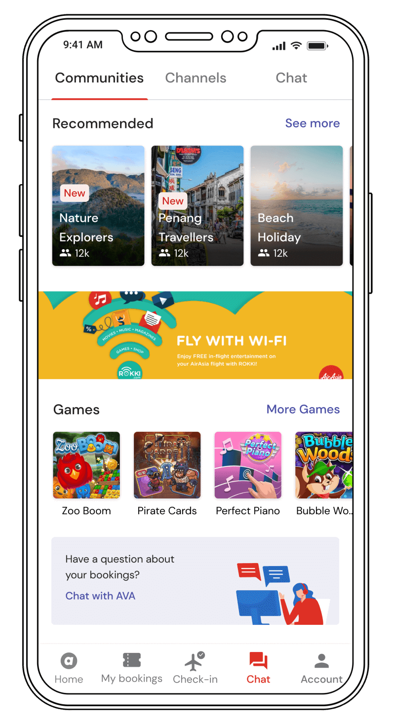 If you scroll your way down the page, you’ll land on exciting Games category. Simply tap on any to have fun!
