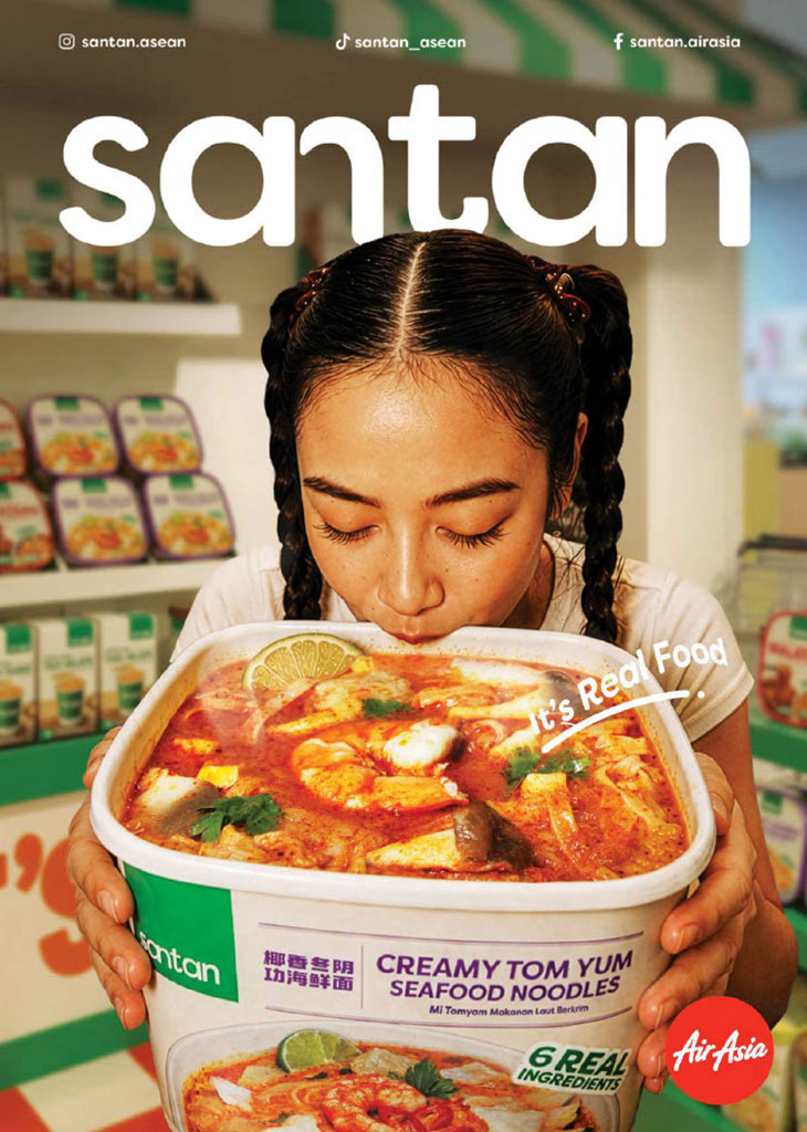 AirAsia Santan Inflight Menu for AK flight