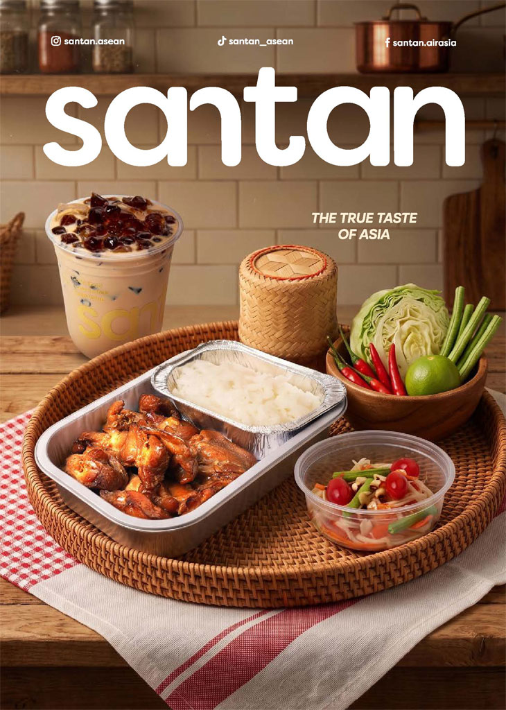 AirAsia Santan Inflight Menu for FD flight