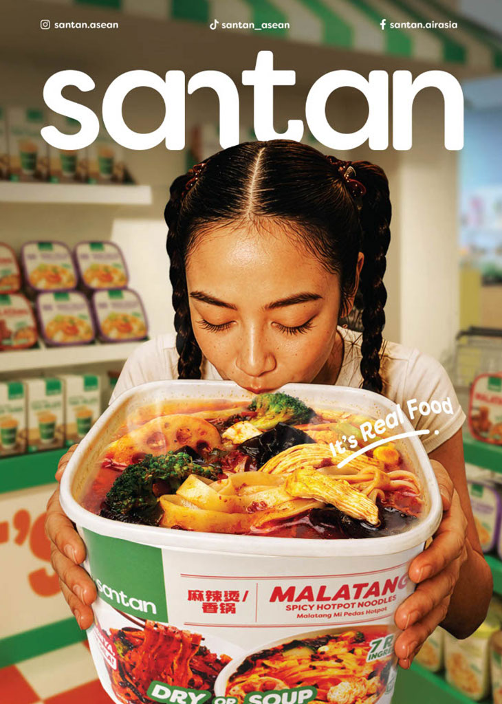 AirAsia Santan Inflight Menu for KT flight