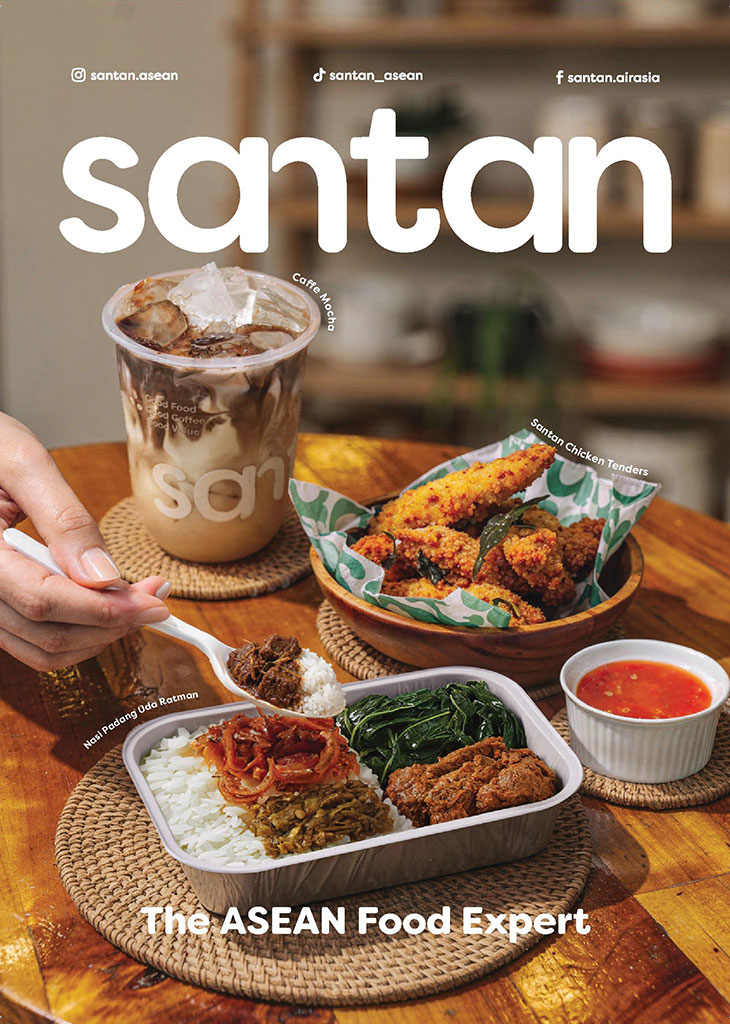 AirAsia Santan Inflight Menu for QZ flight