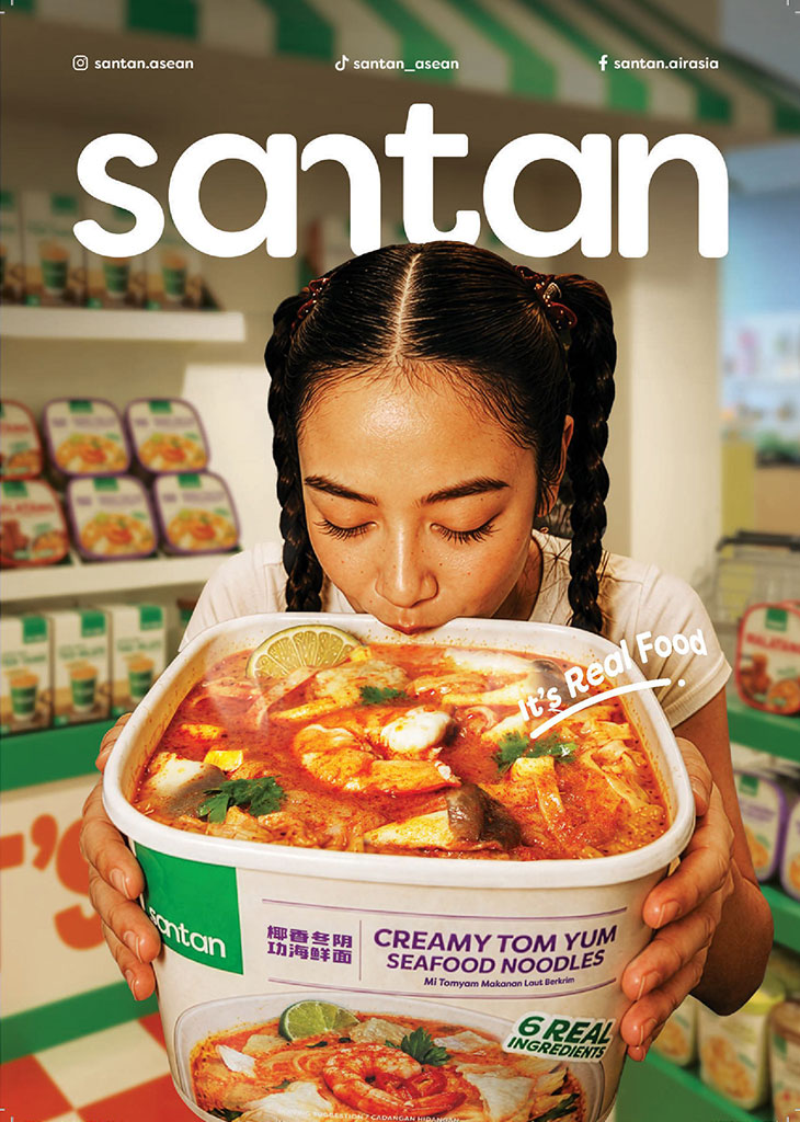 AirAsia Santan Inflight Menu for Z2 flight
