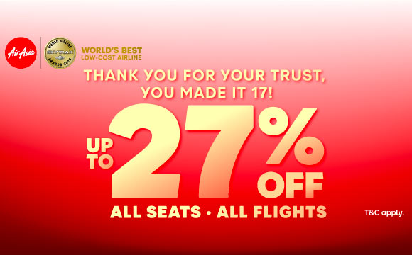 Up to 27% OFF* All Seats All Flights airasia promotion 2026